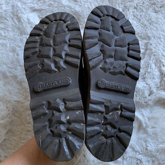 Vintage Eastland Brown Leather distressed Mary Jane’s fisherman loafers USA - Picture 7 of 9